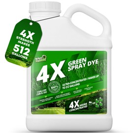 1 Gallon 4X Green Spray Dye - Makes 512 Gallons of Concentrated Spray Pattern Indicator Dye, Ideal Fertilizer Marking, Lawn Turf Mark and Marker, Mark Where You've Sprayed with Green Color Indicator