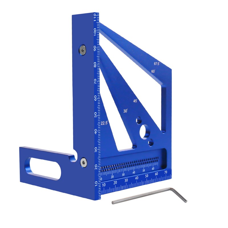 Upgrade Woodworking Measuring Ruler Metric/Inch 3D Multi-Angle Aluminum Alloy 22.5/30/45/60/67.5/90