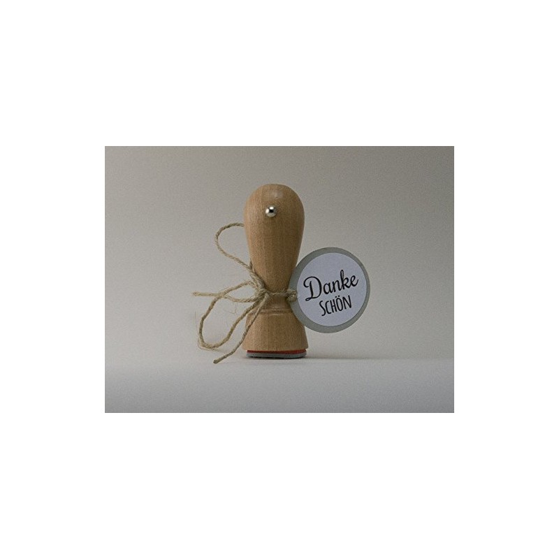 Wooden Stamp with the Text Danke Schön 30 mm Diameter