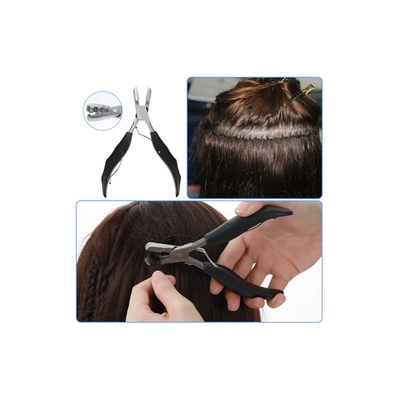 Multi Function Hair Extension Pliers, Fusion Crusher Tool for Keratin