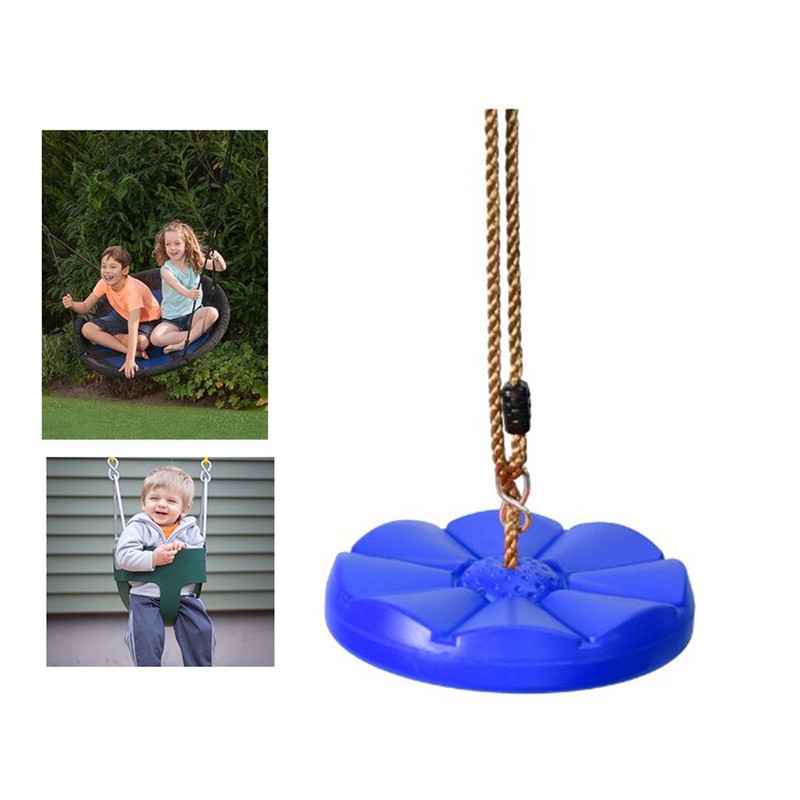 Heavy Duty Plastic Disc Tree Swing with PE Rope for