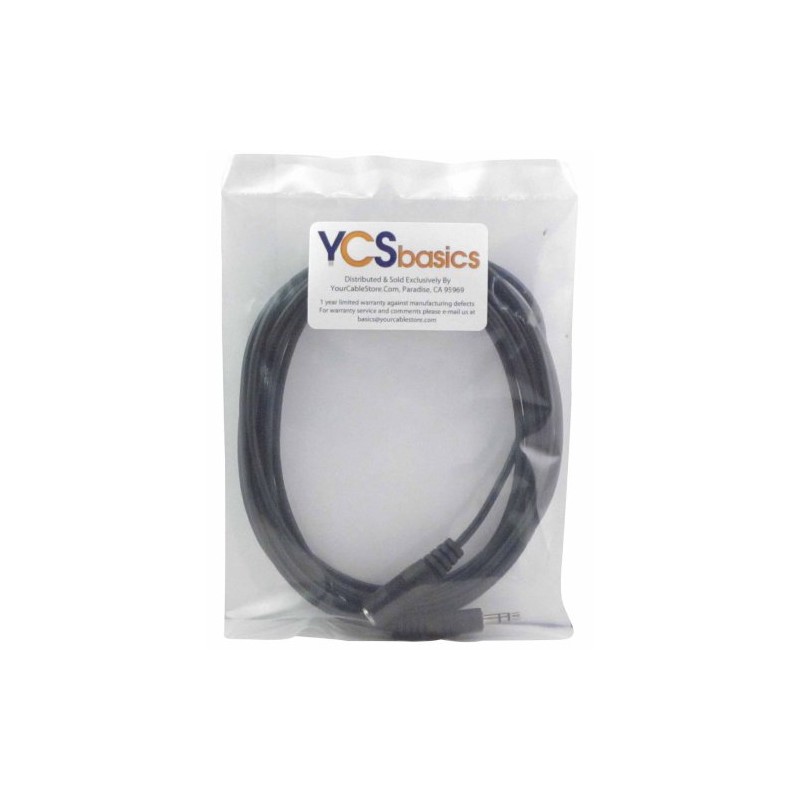 YCS basics 12 Foot 3.5mm Stereo Headphone/AUX Extension Cable Male/Female