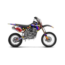 Kalair GFX Graphics Kit for Honda CRF150R (2007-2023) INVASION Series Blue-red 09 Mil - Dirt bike Custom Racing Graphics Decals Stickers Kit, no-plastics