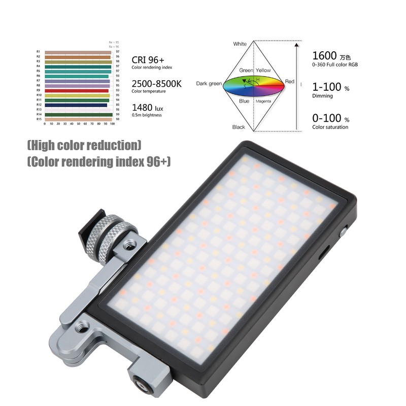 BOLING P1 Fill Light Portable Small Adjustable for Camera RGB