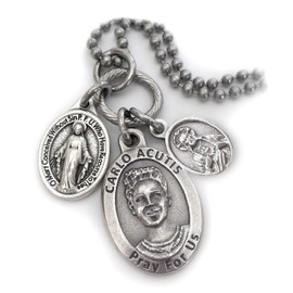 Blessed Carlo Acutis Necklace, Keychain or Clip, Patron Saint Confirmation Gift, Catholic Jewelry