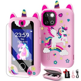 Teléfono Inteligente para Niñas, Regalos de Navidad y Cumpleaños para Niñas de 3-10 Años, Juguetes para Niños, Teléfono Celular, Pantalla Táctil de 2.