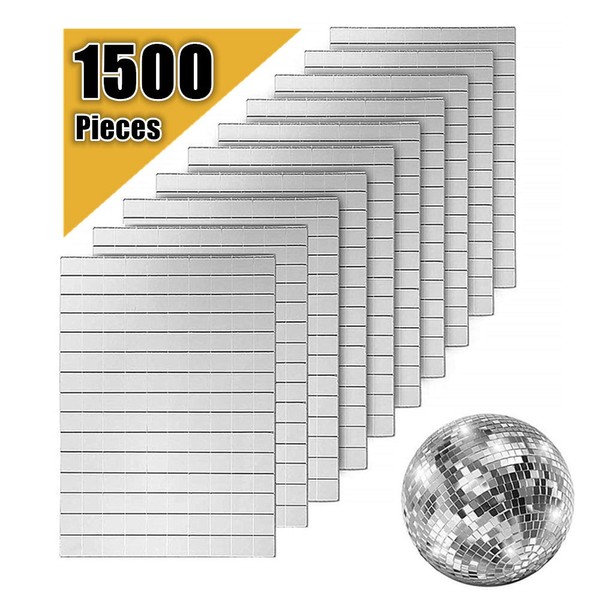 AIVS Self-Adhesive Real Glass Craft Mini Square & Round Mirrors