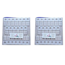 120m: Blue Polypropylene pallet/box strapping kit, 2x: 60m x 12mm strapping + 20x plastic buckles - in cardboard dispenser