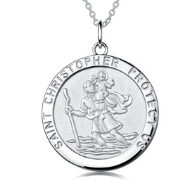 Saint Necklace St Michael Necklace for Men Archangel Michael Pendant Catholic Medals Amulet Christian Jewelry