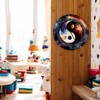 speecheese Yin and Yang Watercolour Wall Clock Aluminium Symbol for