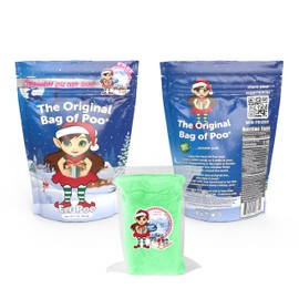 The Original Bag of Poo®, Elf Poo (Green Apple Flavor Cotton Candy) Novelty Poop Gag Gift. Free sticker inside.