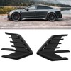 2Pcs/Set Car Side Cover Air Vent Trim Glossy Black Rubber