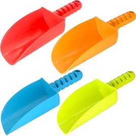 LoayBhok Beach Shovel Toys for Kids: Heavy Duty Plastic Sand Shovels Tools for Toddlers - 4 Pack Outdoor Digging Sandbox Toys Sets