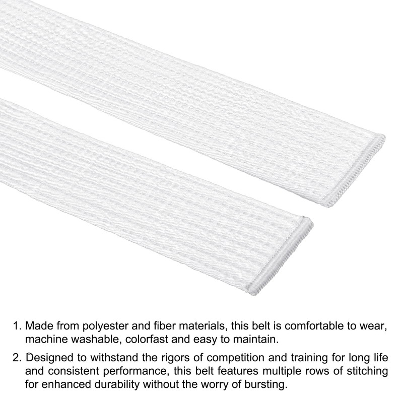 PATIKIL Taekwondo Color Ranking Belt, Set of 2, 1.6"x5.3FT Polyester