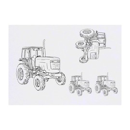 Azeeda 4 x 'Ackerschlepper' Temporäre Tattoos - Wasserfest, Hautfreundlich & Ungiftig · Transfers in Verschiedenen Größen (TO00074782)