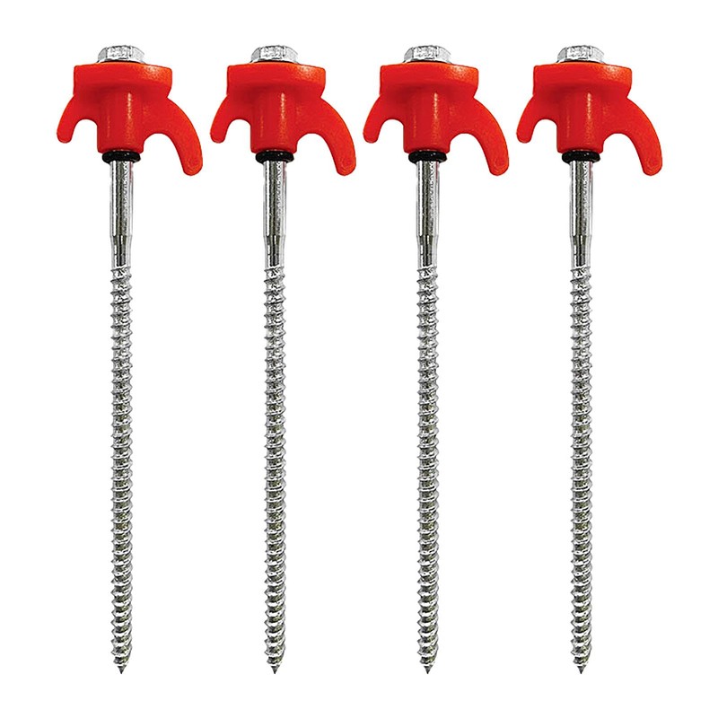 Tent Stakes, Camping Lawn Stakes, Screw Thread Canopy Stakes, 7.9