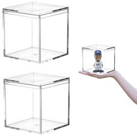 Acrylic Box Clear Display Case 4x4x4Inch Clear Display Box with Lid Lucite Boxes for Gifts, Weddings, Party Favors, Treats, Candies & Accessories,Plastic Storage Boxes