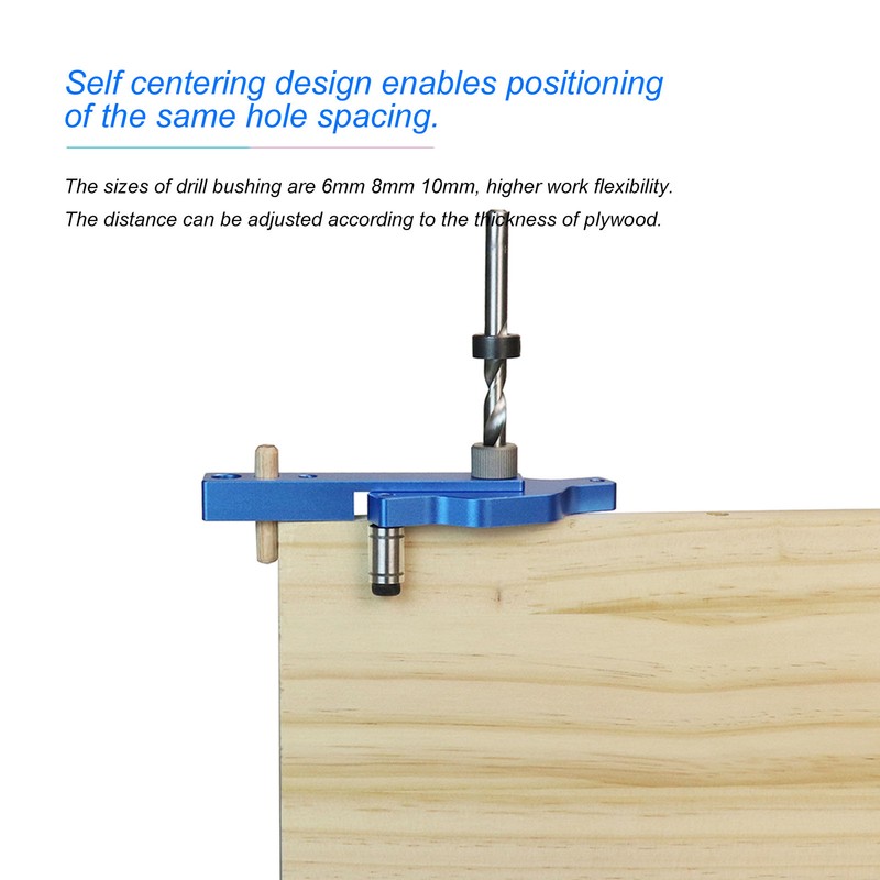 11Pcs Drill Hole Guide Jig Aluminium Alloy Dowel Drilling Locator