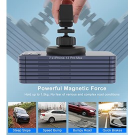 Gloplum Magnetic Wireless Car Charger Mount Compatible with Magsafe iPhone 15/ iPhone 14/iPhone 13, Fast Charging Air Vent Magnet Accessories Car Phone Holder