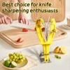 BSFRNF Stainless Steel Knife Sharpener Tool with Bracket, Maintenance Sharpening