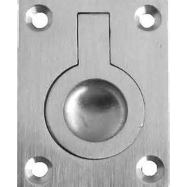 Jedo Flush Ring Pull Handle 38mm x 50mm - Satin Chrome