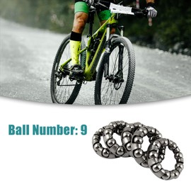 ACROPIX Bicycle Rear Wheel 9 Ball Bearing Replacement Silver Tone 5pcs