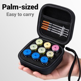 Peptide Case for Fridge, 9-Slot Insulin Vial Storage Organizer with Strap