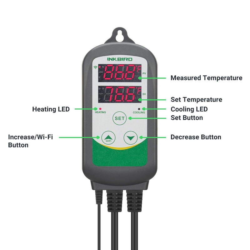 Inkbird WiFi ITC-308 Digital Temperature Controller Aquarium Thermostat for Aquarium