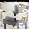 Avtytsda Stretch Armrest Covers Soft Plush Armrest Covers Couch Arm