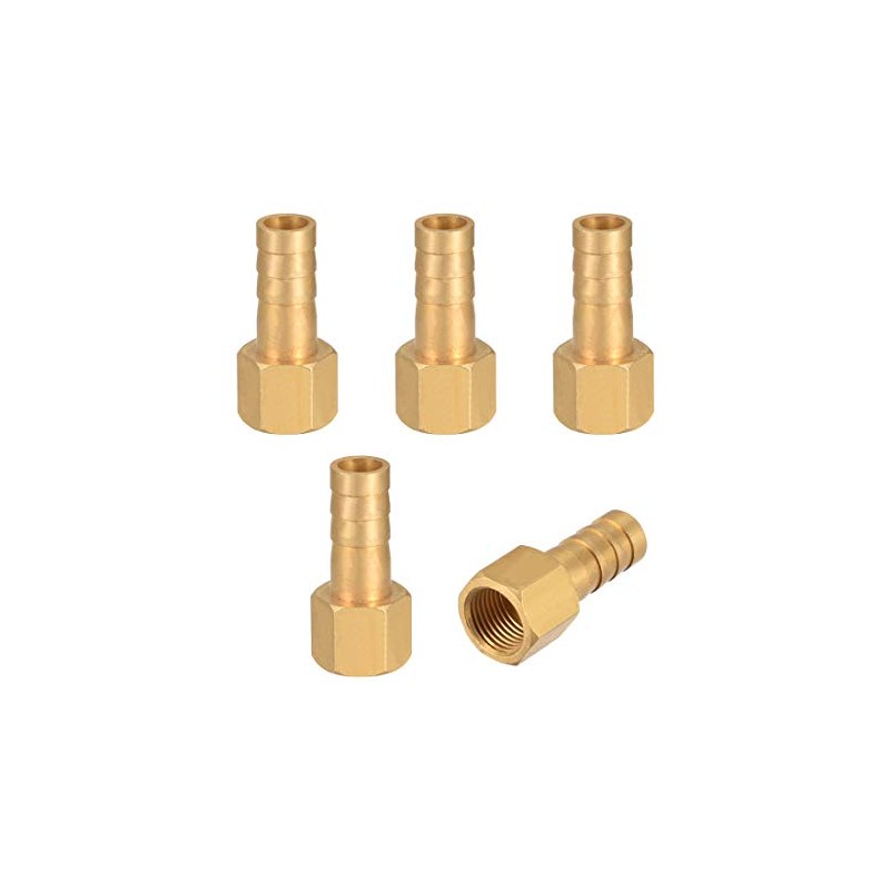sourcing map Brass Hose Barb Fitting Connector, 8mm Barb G1/8