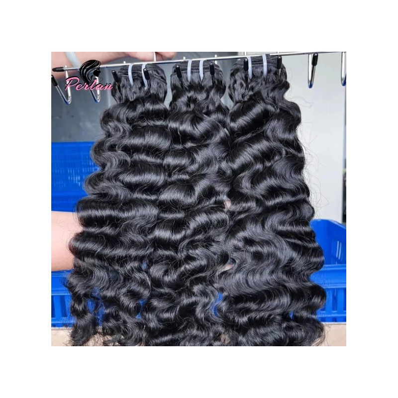 Raw Cambodian Human Hair Bundles 100% Unprocessed 10-30 Inch Straight/Deep