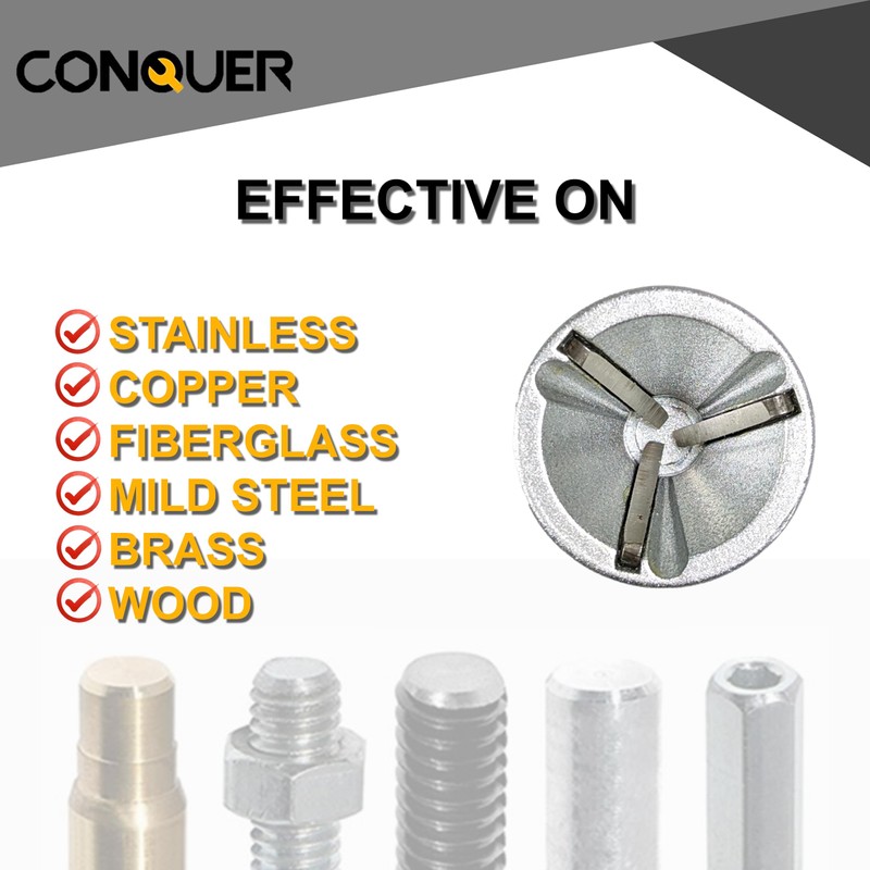 CONQUER HSS Deburring External Chamfer Tool for Metal - Quick