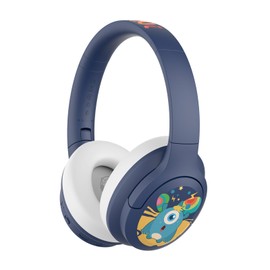 BAMINI Space Active Noise Cancelling Headphones, Wireless Over-Ear Bluetooth 5.0 Headphones with 50H Playtime, Adjustable Volume Limit (75/85/94dB), Ideal for Study, Travel, and Home Office (Blue)