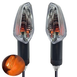 VRWEARE 2PCS Motorcycle Turn Signals Lights Lamp Indicator Blinker Compatible with Honda CBR 250R 300R CB300F CBF125 150 Stunner (White Shell)