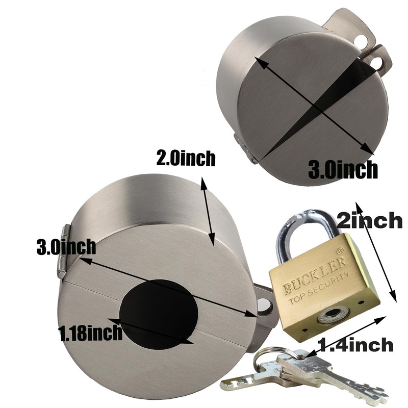 Outdoor Faucet Spigot Lock with Metallic Stainless Steel Gate Valve