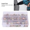 180Pcs Flat Heads Rivet Insert Nut Kit Metric Carbon Steel