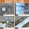 AxiSculpt 2Pack Galvanized Pipe Hanger Strap Metal Pipe Strap 3/4-Inch