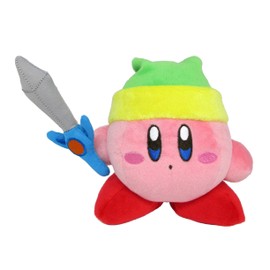 Little Buddy Kirby's Adventure All Star Collection Kirby Sword Stuffed Plush, 6", Multi-Colored, Model:1626