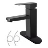 Grifería Banna Negro Monocomando Para Baño Acero Inoxidable Mate