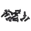 sourcing map M4 x 12mm Phillips Screw Fastener Black for