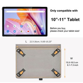 elfofle Universal Case for Blackview Tab90 11 inch/Blackview Tab60 Pro Tablet 10 inch/Tab9 WiFi, Compatible with Freeski/Tuohaitime/Teclast P50, PU Leather Protective Case for 10-11 Inch Tablet (Grey)