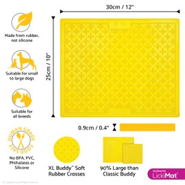 LickiMat X Large Buddy Dog Lick Mat, Dog Calmer, Slow Feeder, Anxiety Reliever and Alternative to Puzzle Toys and Slow Feeder Bowls.