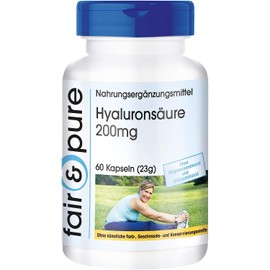 Fair & Pure® - Hyaluronic Acid Capsules 200 mg - High Dose - Fermented - Vegan - No Magnesium Stearate - 60 Capsules