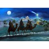 Laeacco 8x6ft Christmas Nativity Scene Backdrop Manger Birth of Jesus