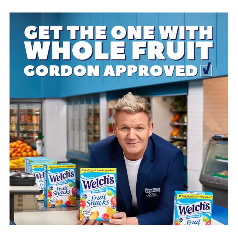 Welch's Fruit Snacks, Mixed Fruit, Individual Single Serve Bags, 0.8