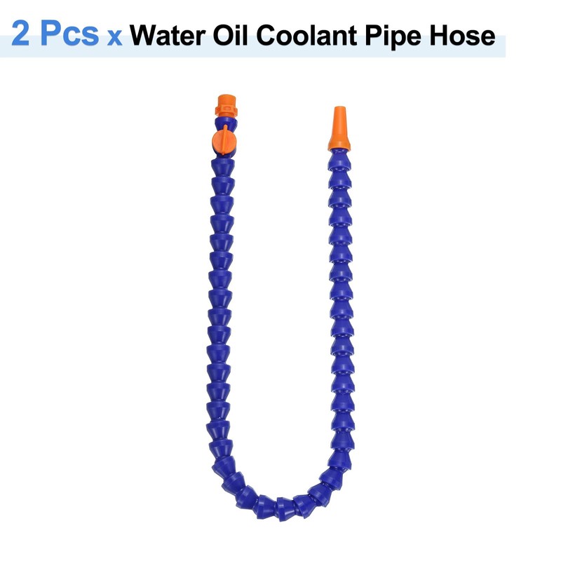 sourcing map 2Pcs G3/8" Thread Flexible Water Oil Coolant Pipe