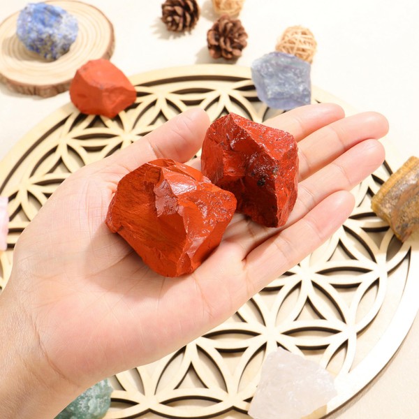 CrystalTears CrystalTears Red Jasper Crystal Stone, Large 4.5-5.5cm Raw Red