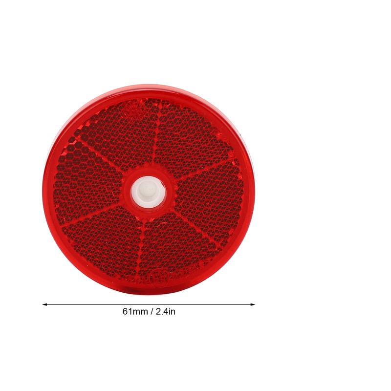 12PCs Round Reflector Red Reflective Sticker Waterproof Signal Warning for