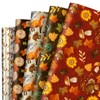 AnyDesign Fall Wrapping Paper Autumn Sunflower Maple Leaves Animal Wrap
