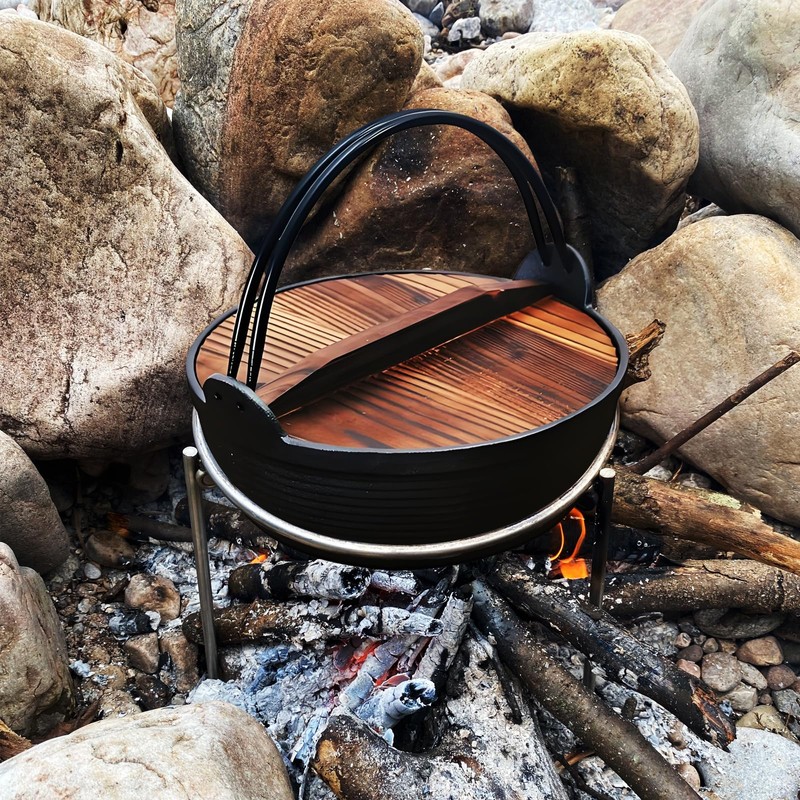 YouJiaYou Campfire Stand Steel Camping Pot Stand Stainless Steel Bonfire
